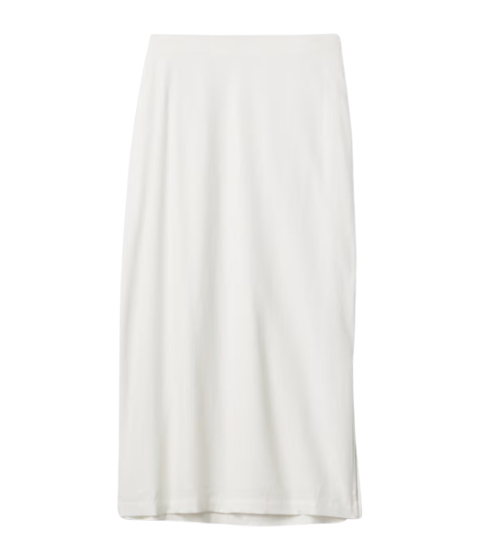 Linen-Blend Maxi Skirt